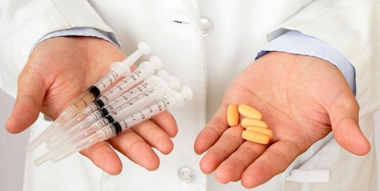 Drug treatment of severe back pain at the lumbar level
