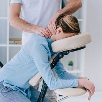 Manual treatment session for neck pain